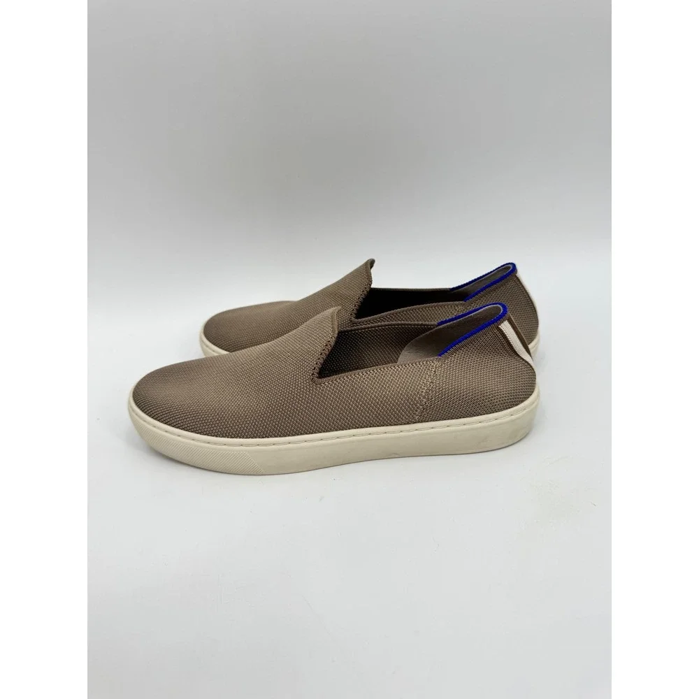 Rothy's The Sneaker Women 7 Taupe Knit Slip On Casual Sustainable Shoes